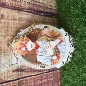 OEM ODM Anime Acrylic Keychain Die Cut With Glitter Hologram