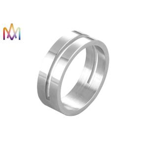 China 1mm Thickness Mens Stainless Steel Wedding Rings on sale