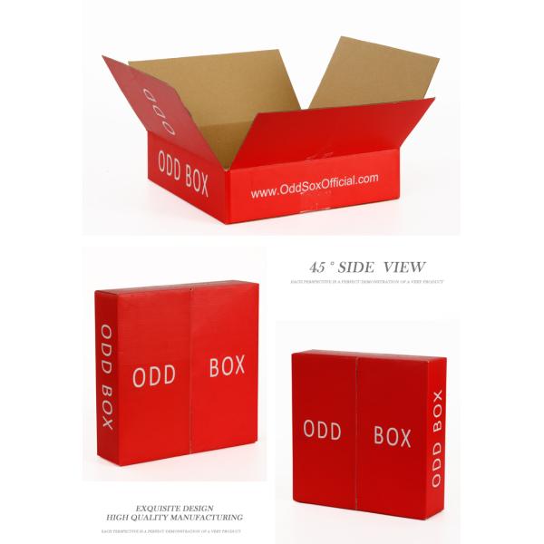 Red Corrugated Cardboard Packaging Box ，Reusable Custom Printed Corrugated Boxes