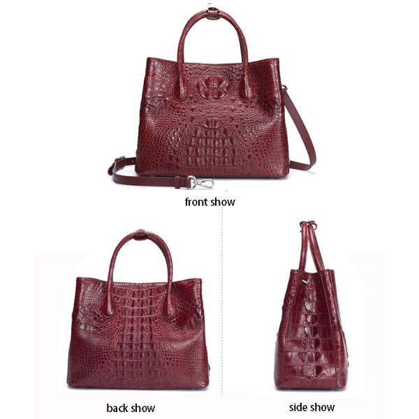 Genuine crocodile leather bag for women stylish high-capacity lady's handbag cross-body bag with one shoulder