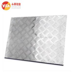 Cheap 3003 Checkered Aluminum Alloy Plate Noneslip 5 Bars Patterned Aluminum Checker Plate Sheet For Trailers wholesale