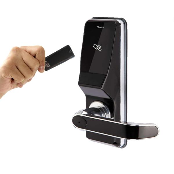 Manual RFID Electronic Door Lock , Zinc Alloy Smart Card Hotel Lock