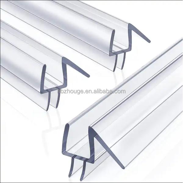 2-5 Magnetic PVC Seal Strip for Frameless Glass Shower Door Custom Bathroom Accessories