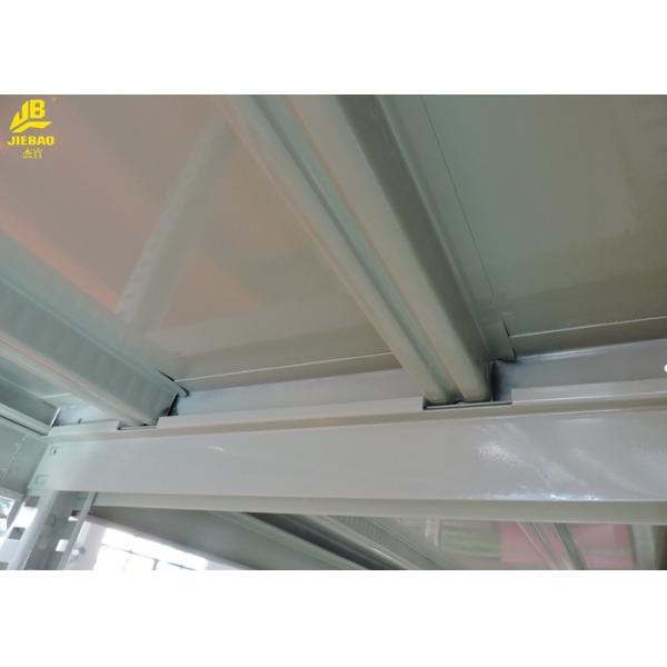 Iron Light Duty Metal Shelving With Boltless Assembly 4 Levels Steel Layer Gray White