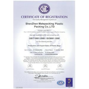Matepacking Limited Certifications