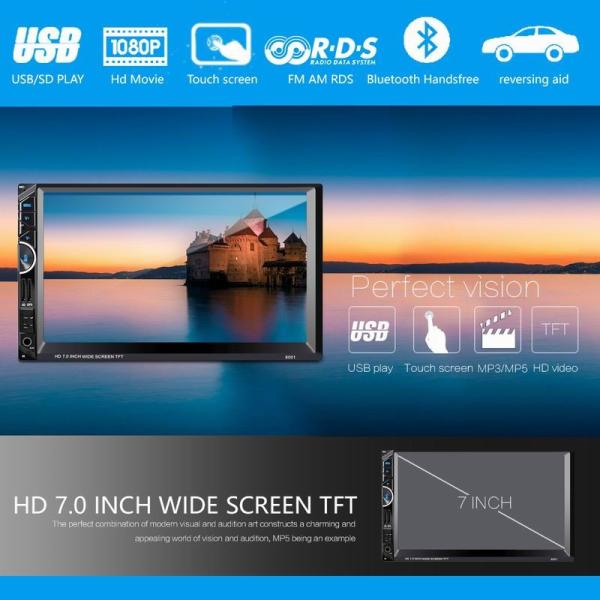 Ouchuangbo 7" 2 din car mp5 audio gps support BT aux USB SD Auto Audio Stereo Radio