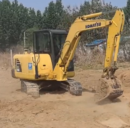 Used Komatsu PC56 Mini Digger Compact Crawler Excavator Construction Machinery