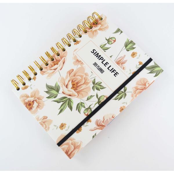 Glue Binding Hardcover Notebook Printing 6x8 Inch Gold Blank Spiral Bound Notebook