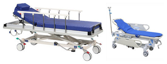 Quality Trendelenburg Patient Transfer Trolley , Easy Operated Ambulance Stretcher Trolley for sale