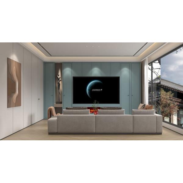 Fadior Soft Blue Stainless Steel TV Storage Cabinet With Seamless Integration