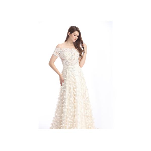 Boat Neck Balloon Sleeve Vintage Evening Dresses , Mermaid Party Dresses For Women