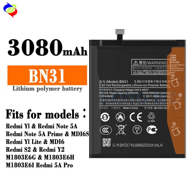 BN31 Battery for Red-MI Note5A Prime Mobile Phone Original A Guaranteed