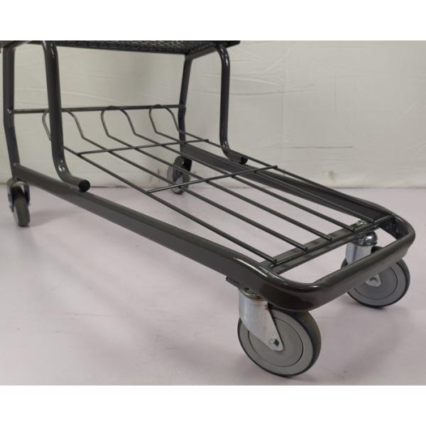 125L Black Metal Lightweight Shopping Trolley grocery cart EN BS 1929