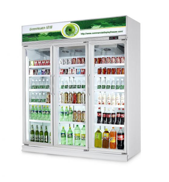Quality Commercial Fresh Vegetable Upright Beverage Cooler Air Cooling R134a for sale