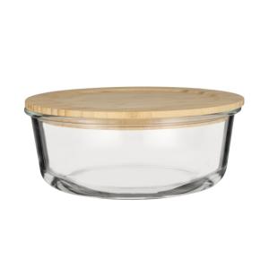 Bamboo Lid Glass Food Container - Microwave & Oven Safe