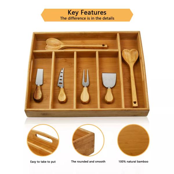 Wood 50mL Kitchen Utensil Storage Cabinet Drawers Organizers