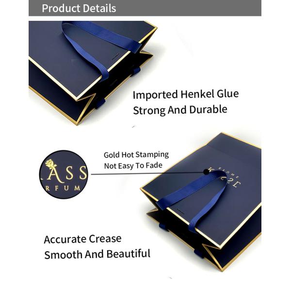 Handmade Custom Order Luxury Matte Paper Shopping Bag for Customized Retail Packaging