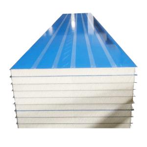 Cheap Exterior Wall Insulation Polyurethane Foam Sandwich Panels Fireproof 950mm 1150mm wholesale