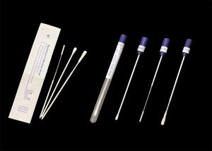 China EO Sterile 150mm Nylon Rayon Throat Sampling Nasal Flocked Swab on sale