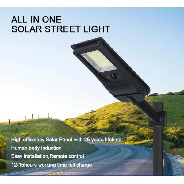 All in One Solar Street Light High Quality Waterproof ABS Material Affordable Solar Street Light