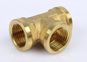 China Wholesale Price 99% Copper Pipe Thread Equal Tee Female NPT 1/2 3000# C70600 Brass Casting Pipe Fittings on sale