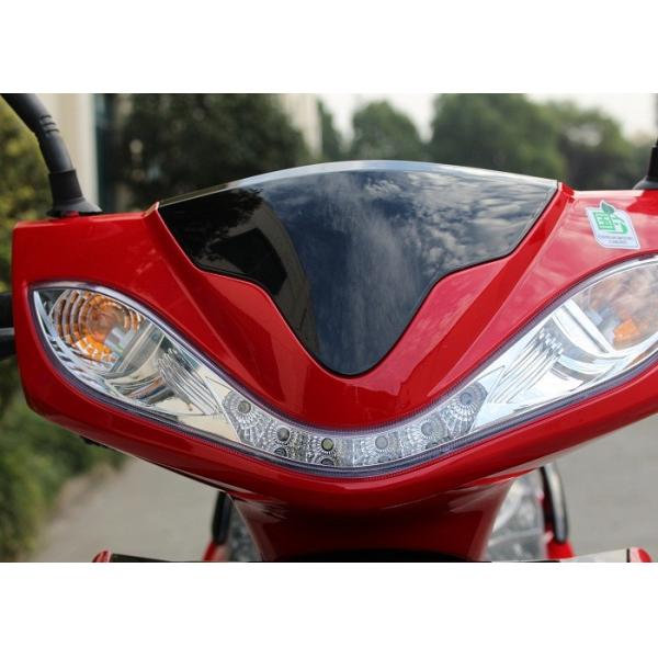 Red Plastic Body Gas Motor Scooter , Gas Powered Mopeds For Adults 80km/h Max Speed