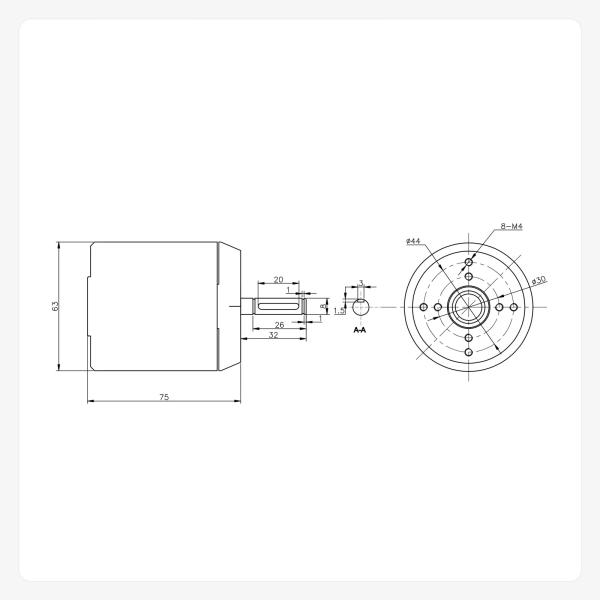 6374 BLDC Motor Belt Motor For ESK Electric Skateboard And Longboard