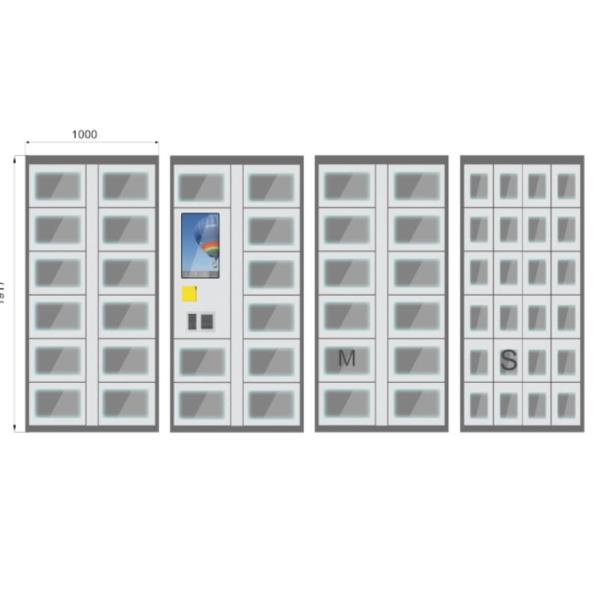 Fully Automatic Industrial Vending Lockers Machine with 15" LCD Touch Screen