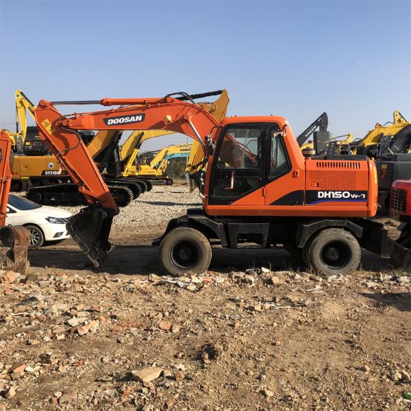 Doosan Dh150W-7 Used Hydraulic Wheel Excavator Machinery