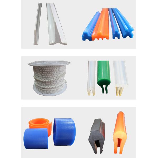 Curved Belt Polyurethane Edging Strip , Conveyor Belt Edges Strips 13x26mm 10x35mm