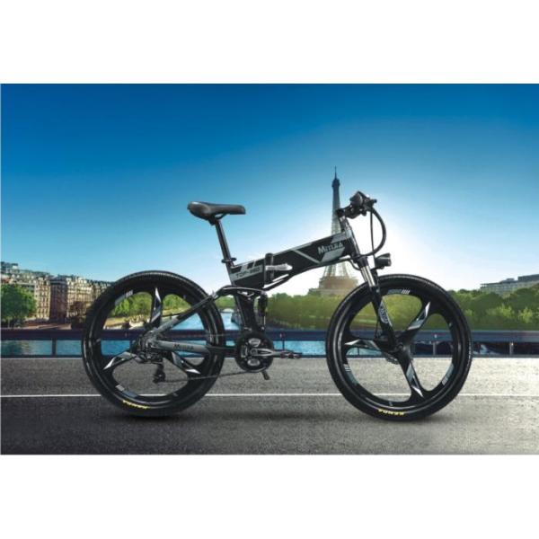 26 inch Folding Mountain Electric Bike With Suspension and Shimano Derailleur