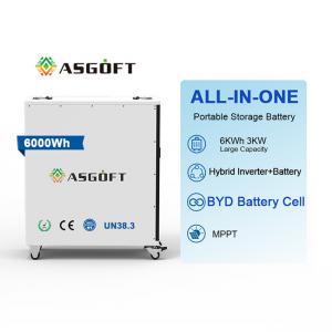 Cheap Smart Charging 6Kwh lifepo4 Battery with 3000W Inverter Portable Mobile Power wholesale