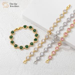 China Women 18k Gold Bracelet Jewelry , Zircon Natural Diamond Bracelet on sale