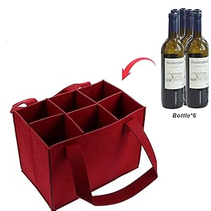 6 Bottle Wine Carrier with Divider