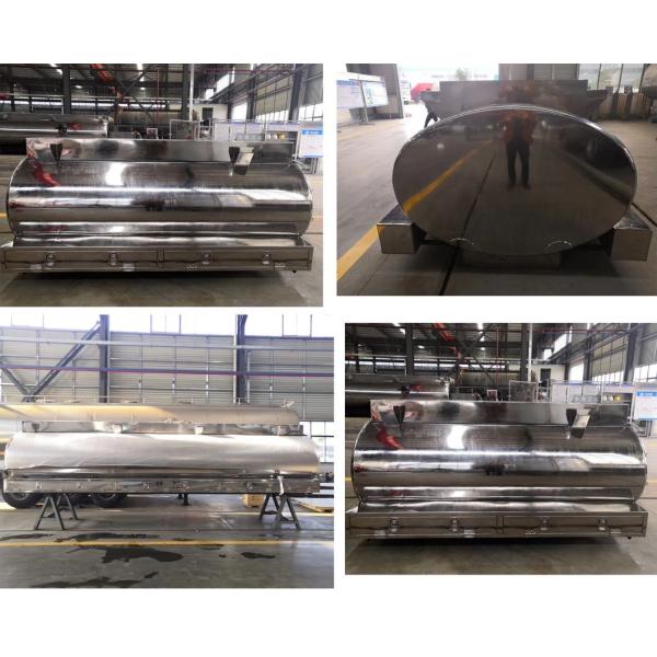 HOWO 10000L 20000L Fresh Milk Transportation Tank Stainless Steel Tanker