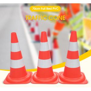 700mm Traffic Warning Cones PVC Reflective Flexible Road Cone