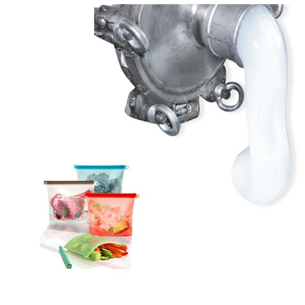 Portable Food Grade Liquid Silicone Rubber Storage Bag Set Reusable