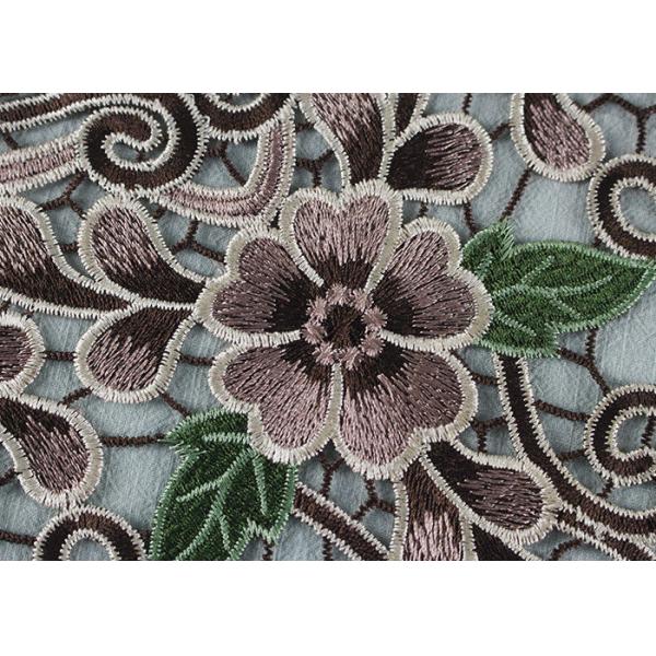 Venice Lace Applique Multi Color Lace Collar Applique With Floral Embroidery For Dresses