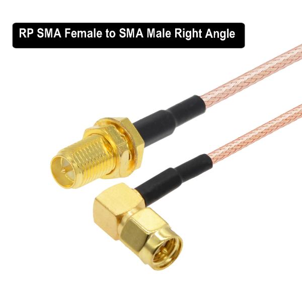 Right Angle SMA Male TO Female Cable RF Antenna Extension RG316 Coaxial Cable