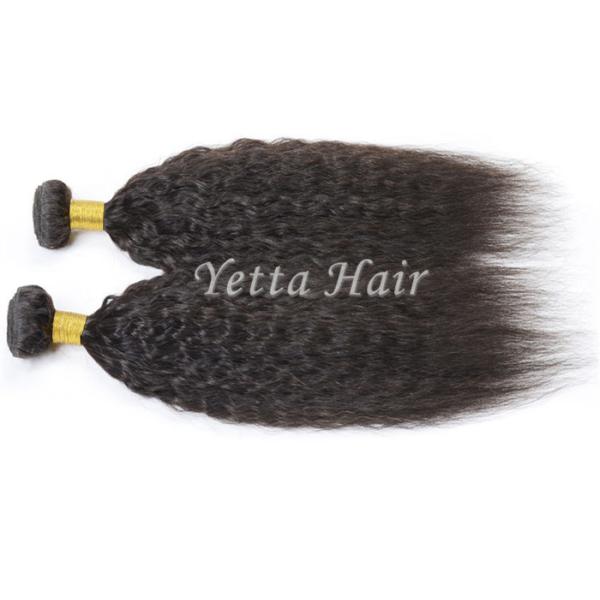 Fashionable Kinky Straight Peruvian Human Hair Weave for Black Women