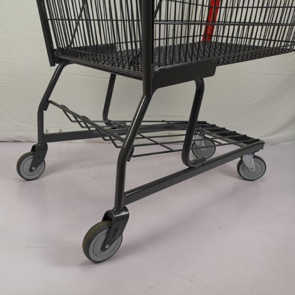 125L Black Metal Lightweight Shopping Trolley grocery cart EN BS 1929