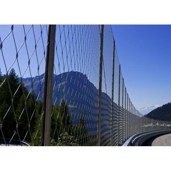 Diamond Shape Stainless Steel Wire Rope Mesh Net For Animal Cages / Bird Netting