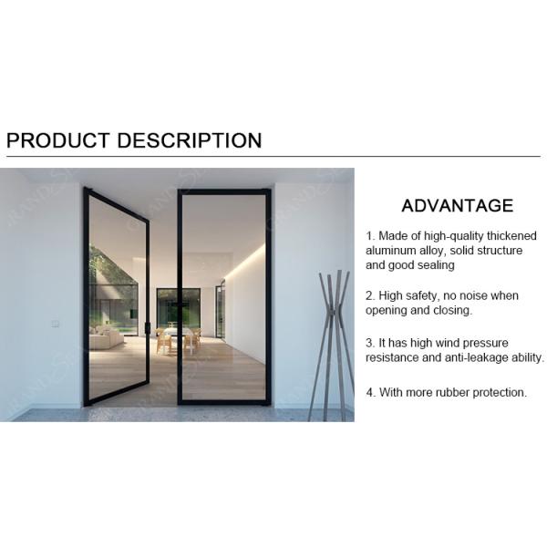Good Sealing Performance Thermal Insulated Aluminum Swing Glass Door Hinged Single Double Doors French Style Front Casement Door