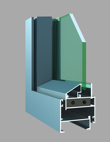 Customized Colors Aluminium Windows Profiles Double Glazed Heat Insulation