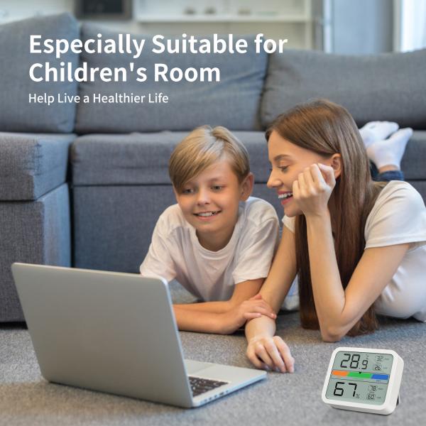 ABS Plastic Indoor Outdoor Thermometer Digital Temperature Humidity Meter