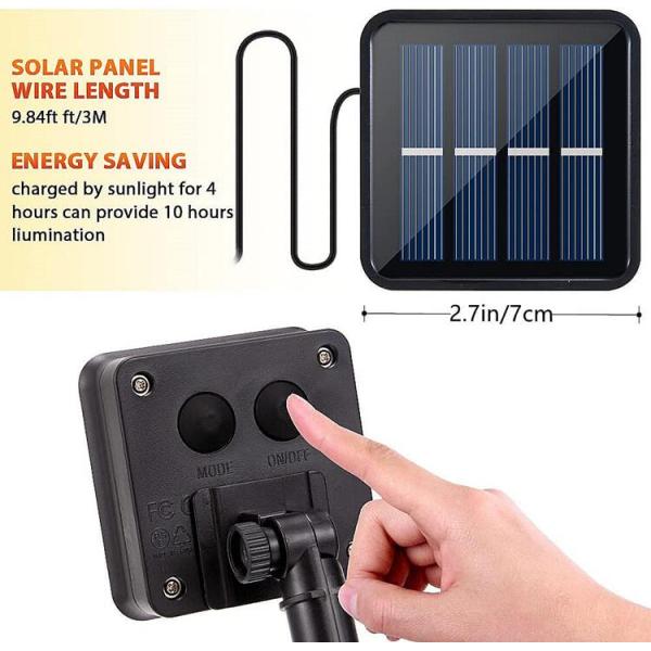 5m 10m LED Solar Strip Light Waterproof 2700K Flexible For Tree Wrapped Yard Decor