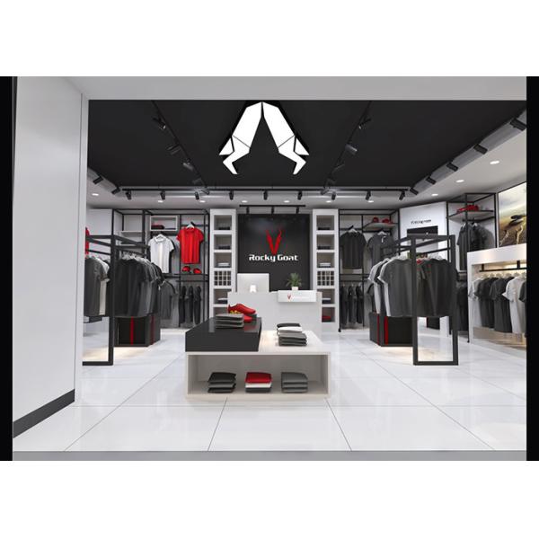 Casual Wear Shop Clothing Display Case , Brand Unique Design Clothes Hanger Stand