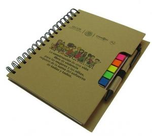 Cheap Freeuni ECO craft cover print logo PET sticky note Multi-function notebook with pen wholesale