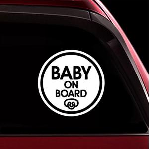 Multifunctional Custom Car Stickers White Cartoon Baby Heat Resistance