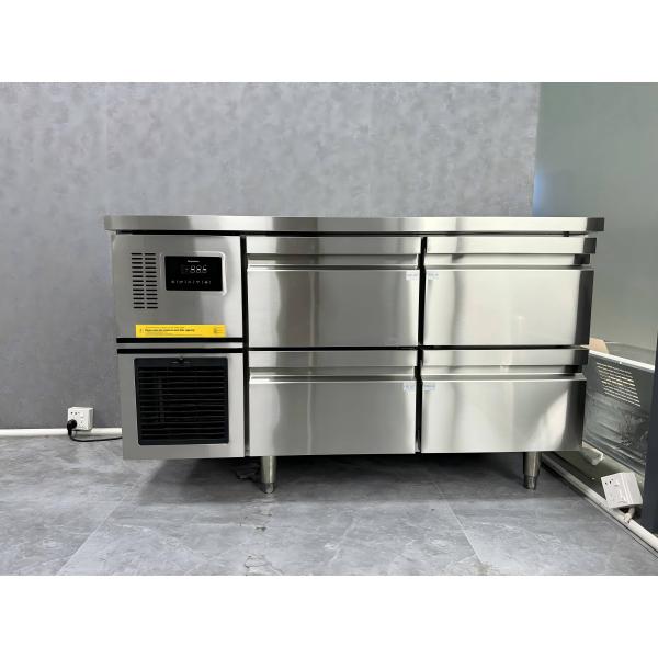 Commercial Stainless Steel Drawer Refrigerator With 4 Drawers Single-Temperature and Imported Slideway
